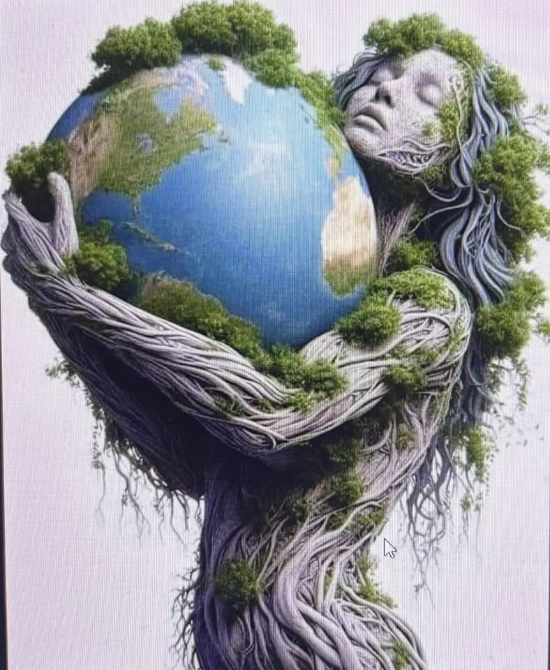 The earth cradled by tree roots